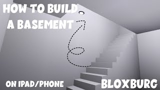 how to build a basement BloxburgIpadMobile [upl. by Fogarty]