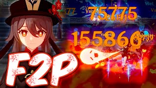 Most Broken F2p Hutao You will Ever have In Genshin Impact [upl. by Ayekehs]