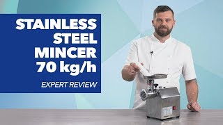 Stainless Steel Meat Mincer Royal Catering RCFW 70600ECO  Expert review [upl. by Ress632]