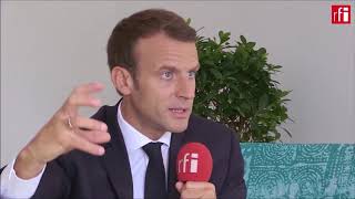 2018 07 03 extrait interview E MACRON sur lAFRIQUE [upl. by Fae]