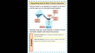 Separating Sand amp Water GCSE Chemistry Practice Question [upl. by Fredrika]