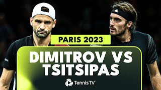 Grigor Dimitrov vs Stefanos Tsitsipas EPIC Match Highlights  Paris 2023 [upl. by Meunier]