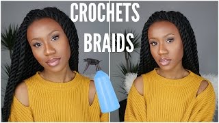 CROCHETS BRAIDS l HYDRATATION EN 2 MINUTES [upl. by Naahs363]