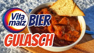 Malzbiergulasch mit Rindfleisch  absolute Geschmackexplosion aus dem Dutch Oven [upl. by Selyn370]