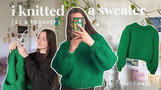 knitting a sweater for the first time as a beginner🧶  help… [upl. by Armanda]