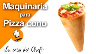 Maquinaria para Pizza en Cono  Formadoras Hornos y Expositores [upl. by Dolphin]