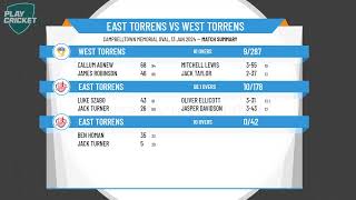 SACA Premier Cricket  West End Mens 2nd Grade  Round 9  East Torrens v West Torrens  Day 2 [upl. by Ytsirhk]