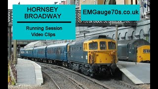 Hornsey Broadway Model Railway 2022 running session video clips [upl. by Lannie]