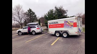 Uhaul 6x12 trailer amp Subaru Outback Cross country move [upl. by Llevaj614]