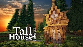 Minecraft Medieval Tall House Tutorial  Design 6 [upl. by Salaidh]