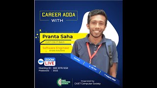 Career Adda with Prata SahaDUET CSE17 batch Software Engineer Enosis Solutions [upl. by Eirene]