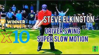 Steve Elkington Driver Swing in Super Slow Motion face on [upl. by Ennaxor]