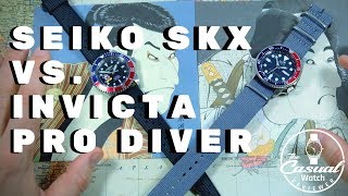 WHO WINS Seiko SKX vs Invicta Pro Diver [upl. by Lynea]