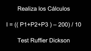 RUFFIER DICKSON RESULTADOS DE LA PRUEBA [upl. by Bred]