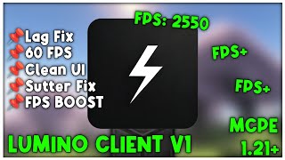 Lumino Client V1 For MCPE 121 FPS BOOST [upl. by Erlene468]