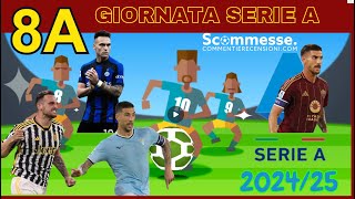 ⚽Pronostici 8 giornata di Serie A del 192021 ottobre 2024 🏆 scommessesportive seriea [upl. by Noet]