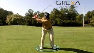 Golf swing drill  swinging in a barrel  slow motion [upl. by Mercorr700]