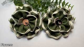 DIY How to make ribbon flowers corsages decorations ribbon arts [upl. by Tremayne99]