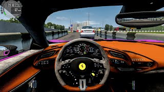 Ferrari SF90 2022  City Car Driving Steering Wheel  Street Racing [upl. by Aivyls130]