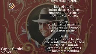 012 Carlos Gardel Volver Lyric video HQ Audio [upl. by Llemaj628]