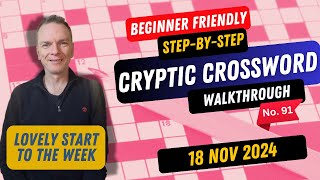 Beginners stepbystep guide  How to Solve a Cryptic Crossword  No91 [upl. by Grannia131]