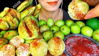 ASMR EXTREMELY SOUR LEMON AMBARELLA GREEN APPLE amp MANGO EATING  EATING SOUR FRUITS MUKBANG [upl. by Heti]