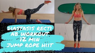 Crunchless Abs Diastasis Recti Safe HIIT Workout [upl. by Ecahc]