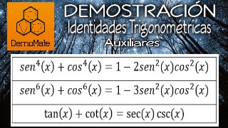 Identidades Trigonométricas Auxiliares PARTE 1 DEMOSTRACIÓN [upl. by Jasmine]