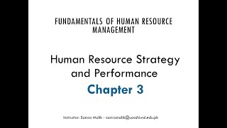 Human Resource Strategy and Performance  HRM Chapter 3 Lecture by Samra Malik [upl. by Eiclud]