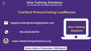 TruClient Protocol Demo On 10th Dec 2024 Pls call  whatsapp us on 919133190573 to enroll [upl. by Nadoj122]