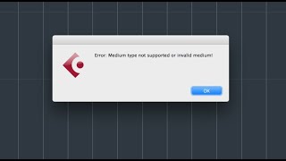 Cubase Error Medium type not supported or invalid medium [upl. by Filia]