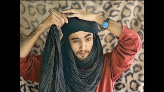 How to Tie Turban Like Jaffar  Theif of Bagdad  Mens headwearing Tutorial  Amaan Ullah [upl. by Ahslek761]