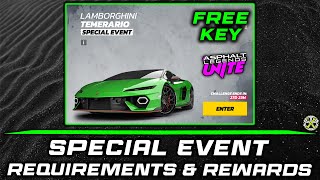 Asphalt Unite  FREE KEY Lamborghini Temerario Special Event Reqs amp Rewards [upl. by Ley]