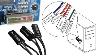 How to connect powerrestart button amp LED cables to your motherboard while its inside the PC case [upl. by Mahan]