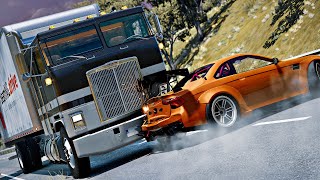 Realistic Truck and Car Crashes  BeamNGDrive [upl. by Laux]