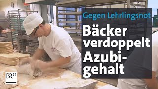 Bäcker bietet Bonus Azubigehalt verdoppelt  Abendschau  BR24 [upl. by Novikoff831]