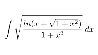 Integral of sqrtlnxsqrt1x21x2 substitution [upl. by Nnylf262]