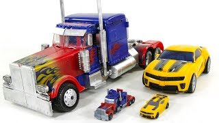 Transformers Big OverSized 50cm Custom Optimus Prime Battle OPS Bumblebee Vehicle Car Robots Toys [upl. by Papp]