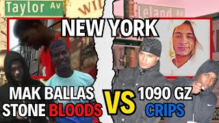 Bronx Gang War  Taylor Avenue Mak Ballas amp Stone Bloods Vs Leland Avenue 1090 Gz ampCrips [upl. by Clarey]