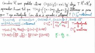 Álgebra Linear  Operadores Autoadjuntos e Ortogonais  Exemplo [upl. by Ner]