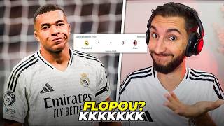 Real Madrid 1 x 3 Milan  MBAPPÉ PIOROU O REAL MADRID Real galático Flopou🤔 [upl. by Verdha]