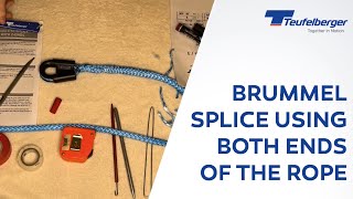 Brummel splice using both ends for captive thimble  For Teufelberger ENDURA 12 [upl. by Ru]