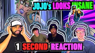 Reacting To 1 SECOND Of Every JOJO Episode  Jojos Bizarre Adventures [upl. by Garrick]