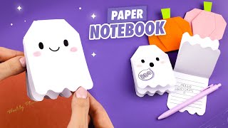 Оригами Блокнот Привидение из бумаги  Origami Paper Notebook without glue [upl. by Atsillak]