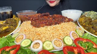 ASMR EATING MANDI RICEPERI PERI AL FAHAM MUTTON MANDI MAYOSALAD [upl. by Clarise848]