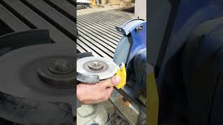 use a grinder to straighten the sharpening disk [upl. by Atiugram]