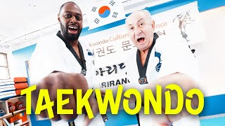 LEDLEY KING AND OSSIE ARDILES TAKE ON TAEKWONDO TRAINING IN SEOUL [upl. by Arytal980]