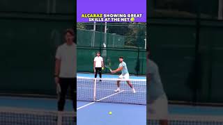 ALCARAZ SHOWING GREAT SKILLS AT THE NET tennis shorts [upl. by Ecitnerp136]