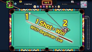 New Golden Break 9 Ball Pool 1 ShotWin 100 With Beginner Cue  8 Ball Pool Low Level Players Shots [upl. by Oiralednac]