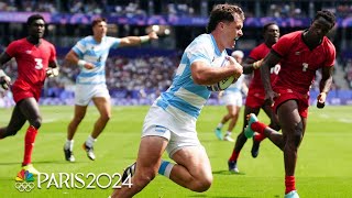 Argentina v Kenya  Paris Olympics 2024 Mens Rugby Highlights  NBC Sports [upl. by Nosna]